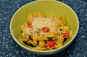 pasta with garlic sauce